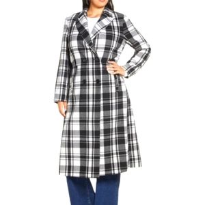Halogen Plaid Coat 2X